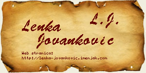 Lenka Jovanković vizit kartica